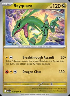 Rayquaza 153/217 Rare – Ascended Heroes Pokémon card