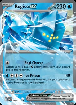 Regice ex 048/217 Double Rare – Ascended Heroes Pokémon card