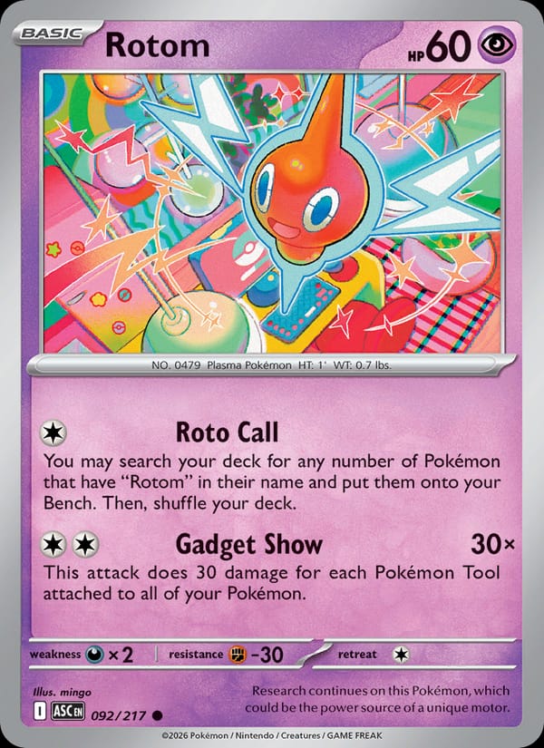 Rotom 092/217 Ascended Heroes Pokémon card