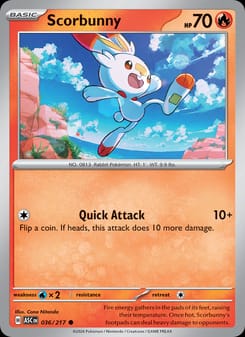 Scorbunny 036/217 Common – Ascended Heroes Pokémon card