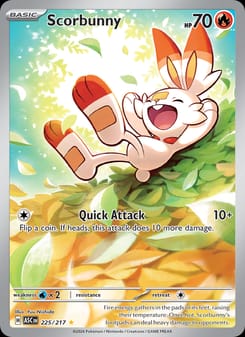 Scorbunny 225/217 Illustration Rare – Ascended Heroes Pokémon card
