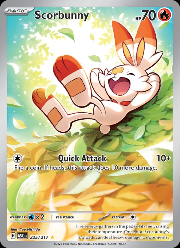 Scorbunny 225/217 Ascended Heroes Pokémon card
