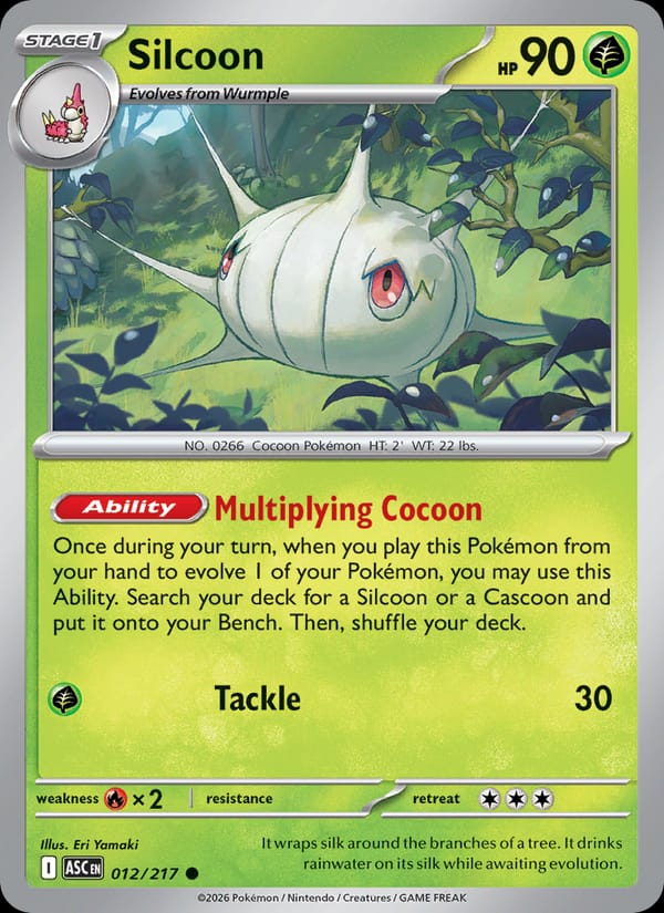 Silcoon 012/217 Ascended Heroes Pokémon card