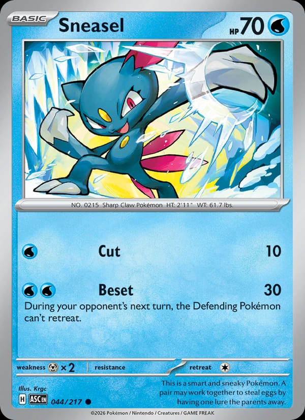 Sneasel 044/217 Ascended Heroes Pokémon card