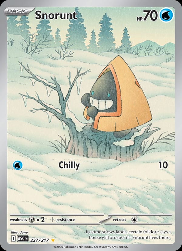 Snorunt 227/217 Ascended Heroes Pokémon card