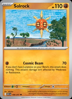 Solrock 106/217 Uncommon – Ascended Heroes Pokémon card