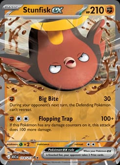 Stunfisk ex 114/217 Double Rare – Ascended Heroes Pokémon card