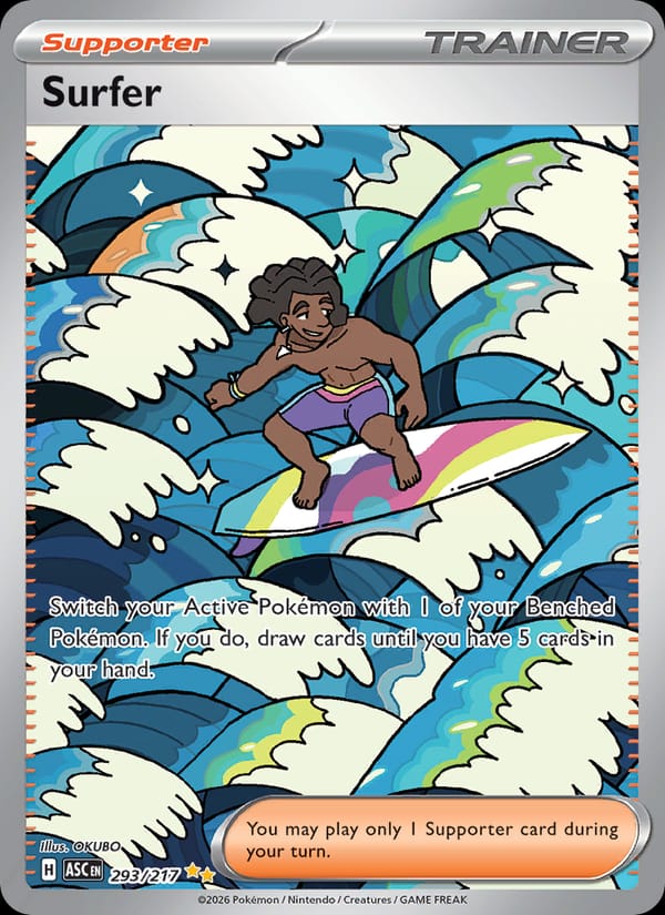 Surfer 293/217 Ascended Heroes Pokémon card