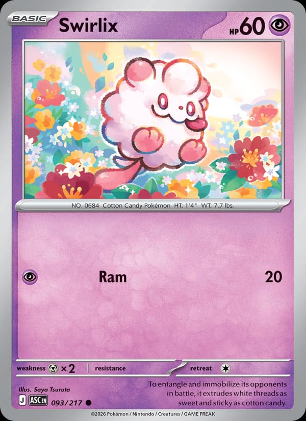 Swirlix 093/217 Ascended Heroes Pokémon card
