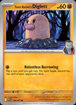 Team Rocket's Diglett 100/217 Common – Ascended Heroes Pokémon card