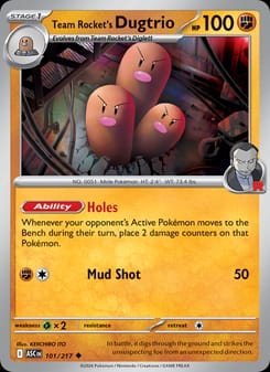 Team Rocket's Dugtrio 101/217 Uncommon – Ascended Heroes Pokémon card
