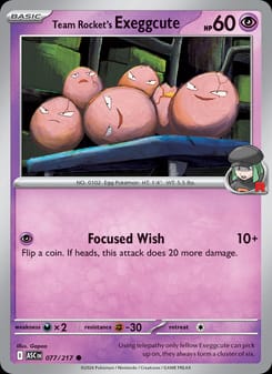 Team Rocket's Exeggcute 077/217 Common – Ascended Heroes Pokémon card