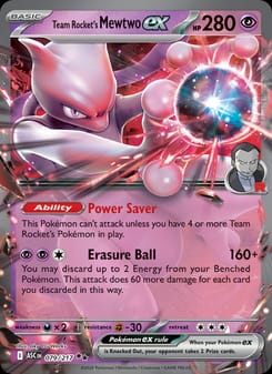 Team Rocket's Mewtwo ex 079/217 Double Rare – Ascended Heroes Pokémon card