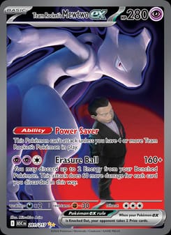 Team Rocket's Mewtwo ex 281/217 Special Illustration Rare – Ascended Heroes Pokémon card