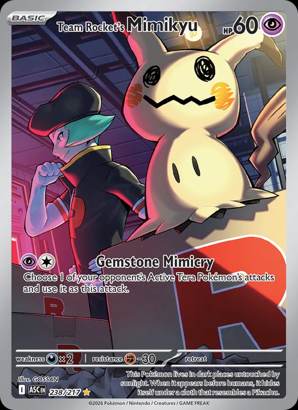 Team Rocket's Mimikyu 238/217 Ascended Heroes Pokémon card