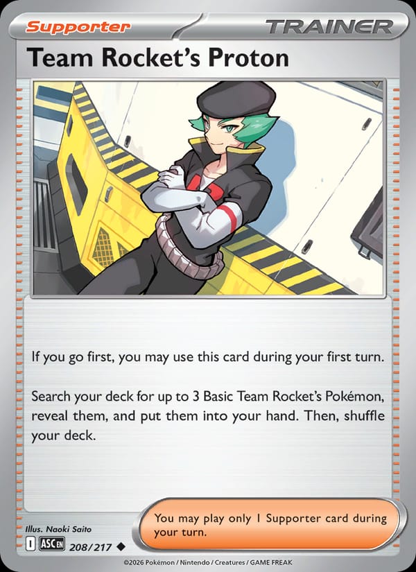 Team Rocket's Proton 208/217 Ascended Heroes Pokémon card