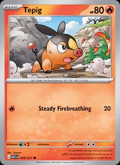 Tepig 029/217 Common – Ascended Heroes Pokémon card