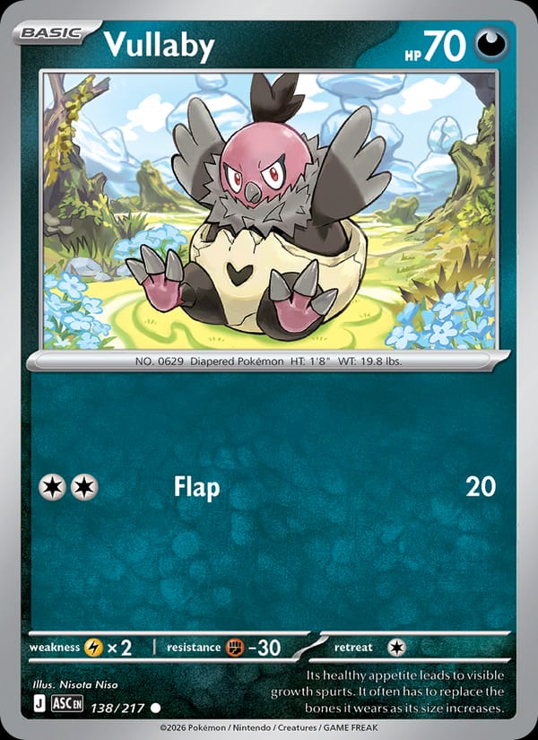 Vullaby 138/217 Ascended Heroes Pokémon card