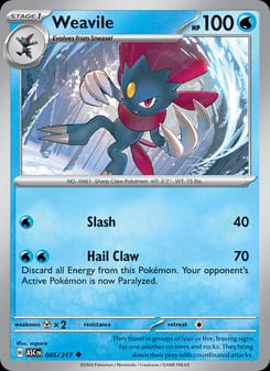 Weavile 045/217 Uncommon – Ascended Heroes Pokémon card
