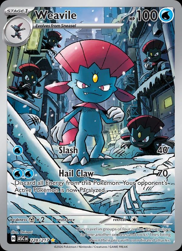 Weavile 228/217 Ascended Heroes Pokémon card