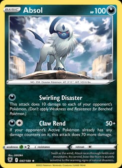 Absol 097/189 Holo Rare – Astral Radiance Pokémon card