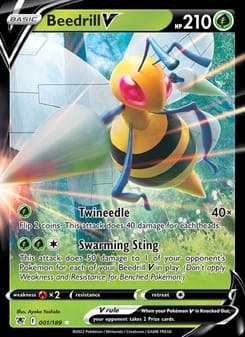 Beedrill V 001/189 Ultra Rare – Astral Radiance Pokémon card
