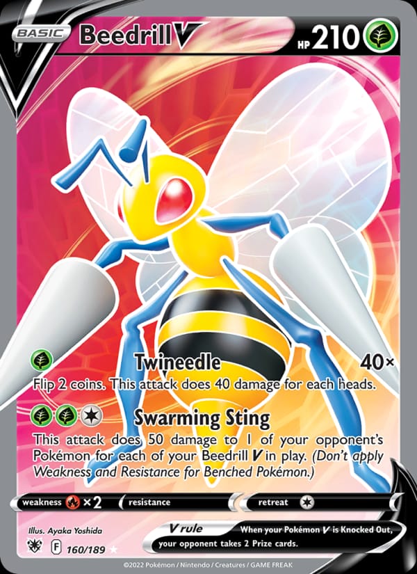 Beedrill V 160/189 Astral Radiance Pokémon card