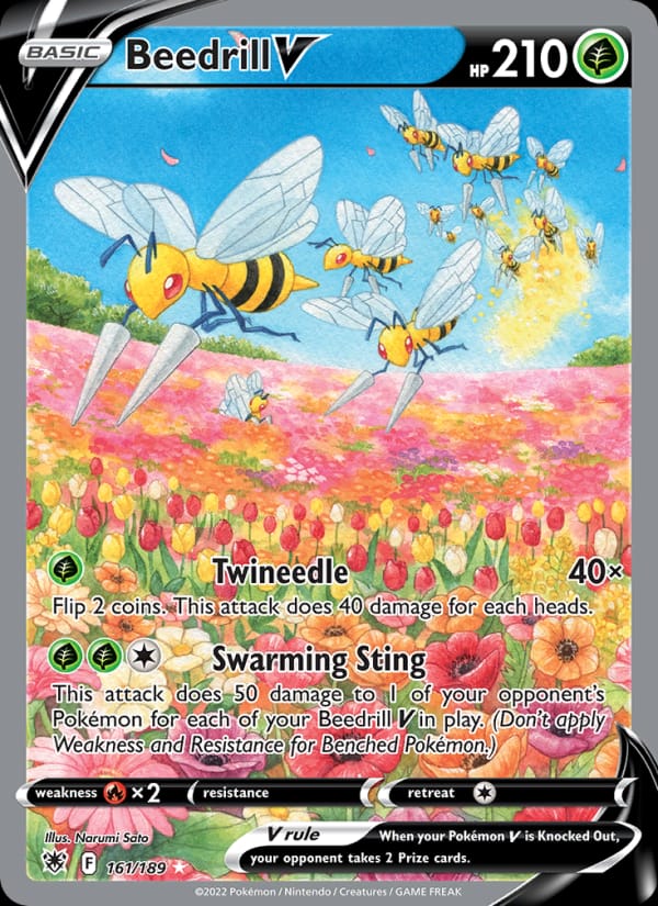 Beedrill V 161/189 Astral Radiance Pokémon card
