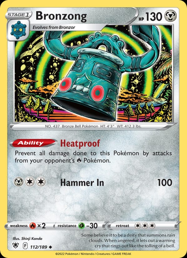 Bronzong 112/189 Astral Radiance Pokémon card
