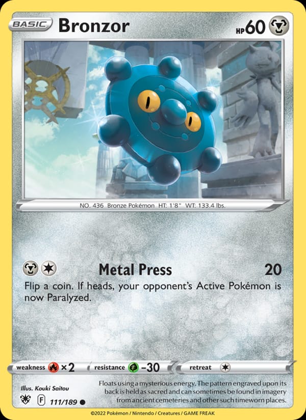 Bronzor 111/189 Astral Radiance Pokémon card