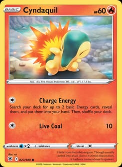 Cyndaquil 023/189 Common – Astral Radiance Pokémon card