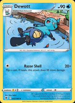 Dewott 042/189 Uncommon – Astral Radiance Pokémon card