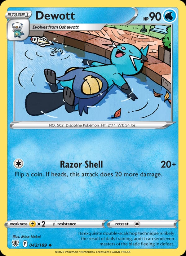 Dewott 042/189 Astral Radiance Pokémon card