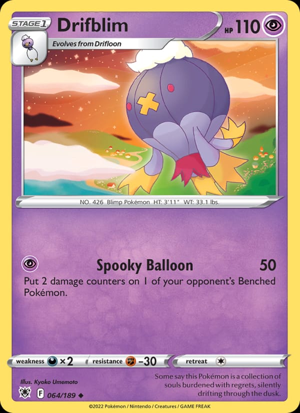 Drifblim 064/189 Astral Radiance Pokémon card