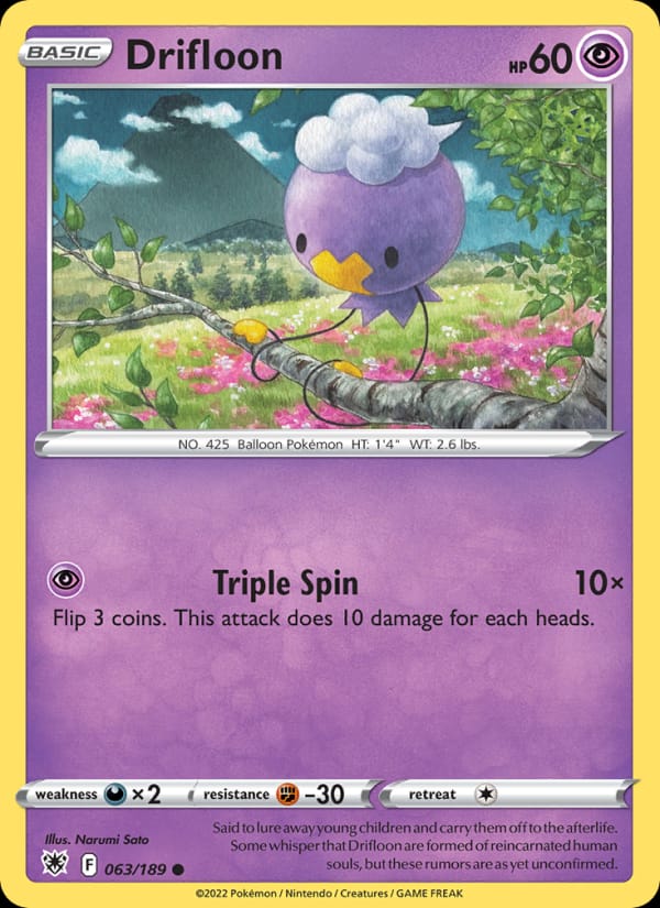 Drifloon 063/189 Astral Radiance Pokémon card