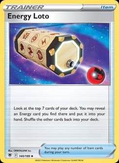 Energy Loto 140/189 Uncommon – Astral Radiance Pokémon card