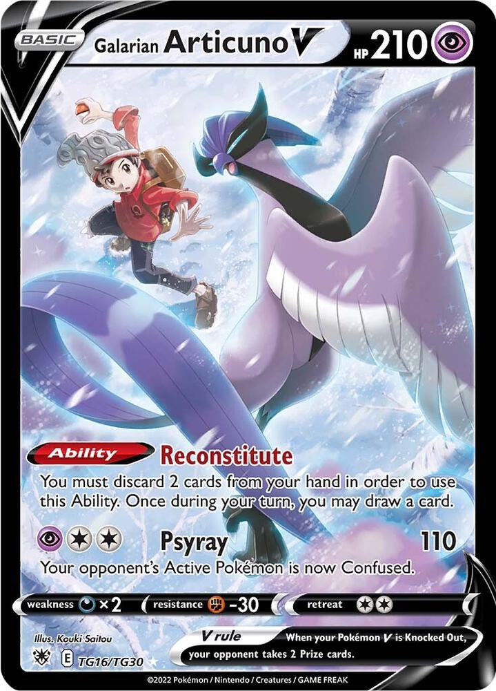 Galarian Articuno V TG16/TG30 Astral Radiance Pokémon card