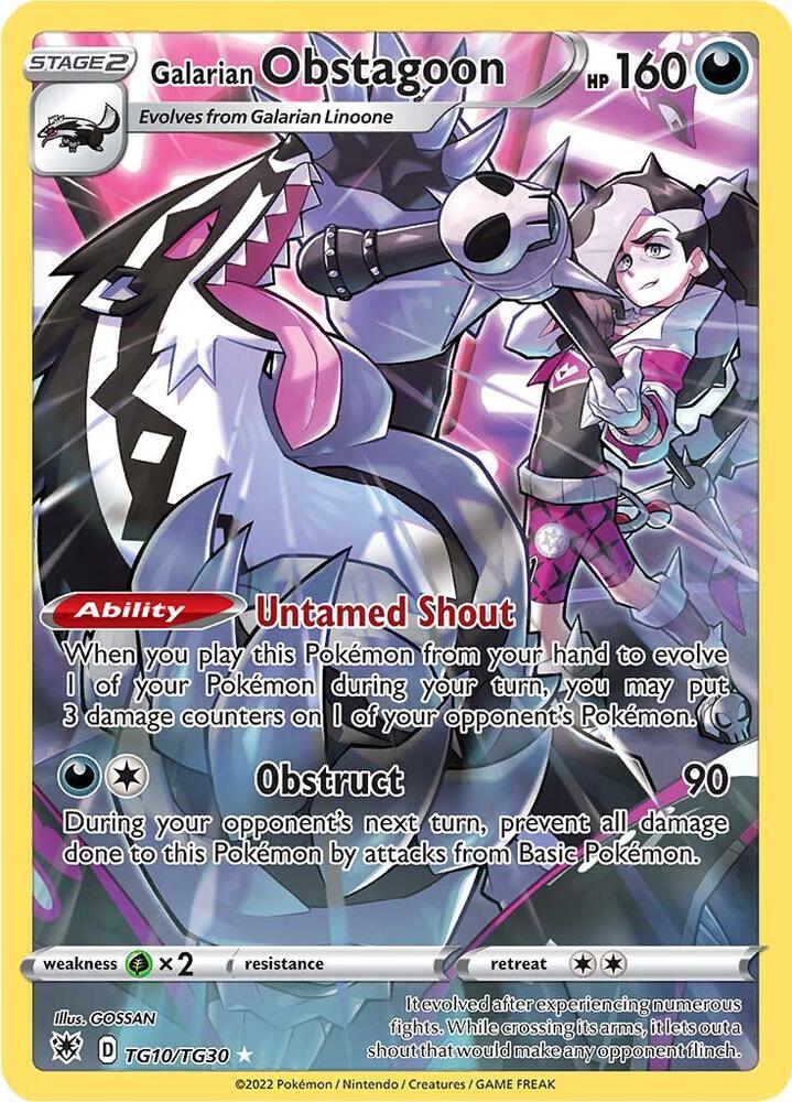 Galarian Obstagoon TG10/TG30 Astral Radiance Pokémon card