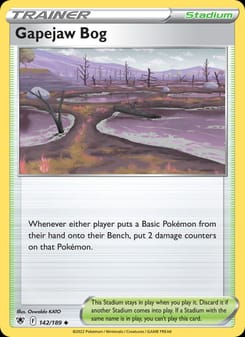 Gapejaw Bog 142/189 Uncommon – Astral Radiance Pokémon card