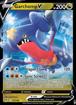Garchomp V 117/189 Ultra Rare – Astral Radiance Pokémon card