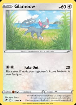 Glameow 127/189 Common – Astral Radiance Pokémon card