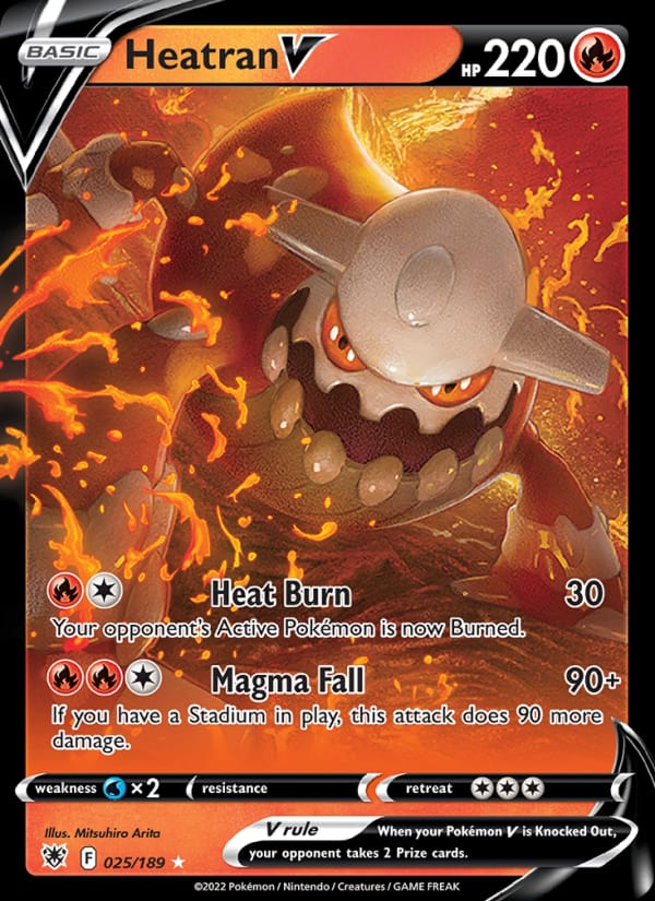 Heatran V 025/189 Astral Radiance Pokémon card