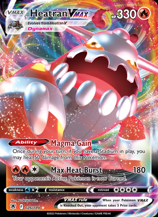 Heatran VMAX 026/189 Astral Radiance Pokémon card
