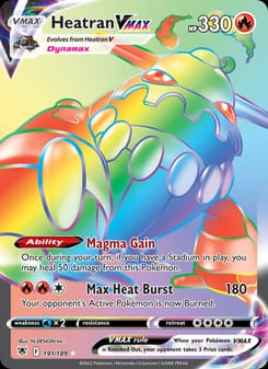 Heatran VMAX 191/189 Secret Rare – Astral Radiance Pokémon card