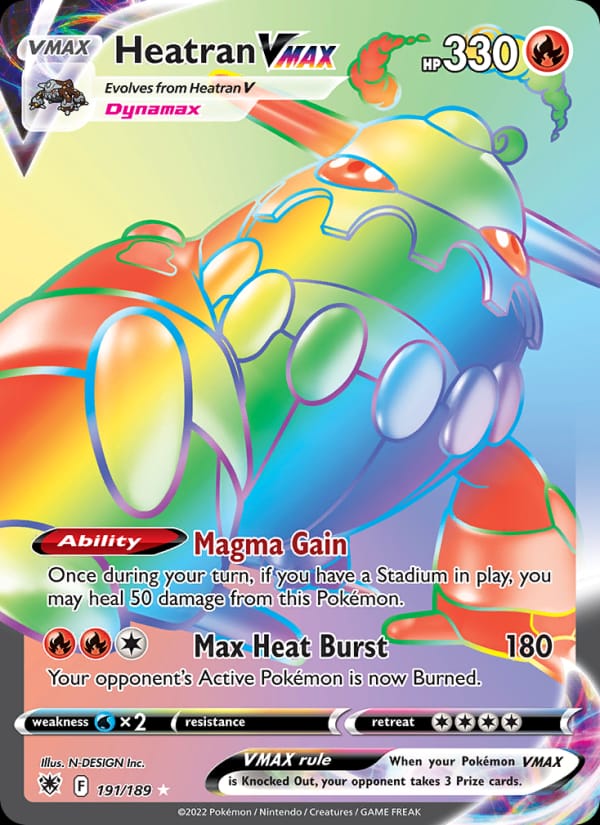 Heatran VMAX 191/189 Astral Radiance Pokémon card