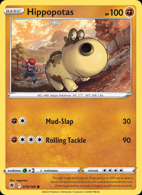 Hippopotas 079/189 Astral Radiance Pokémon card