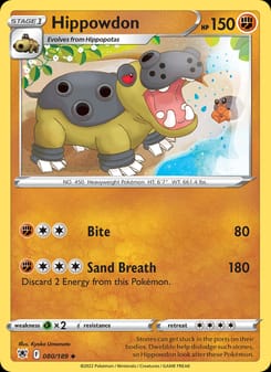 Hippowdon 080/189 Uncommon – Astral Radiance Pokémon card