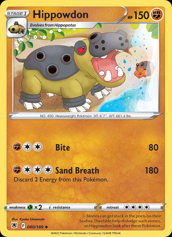 Hippowdon 080/189 Astral Radiance Pokémon card