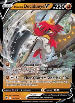 Hisuian Decidueye V 083/189 Ultra Rare – Astral Radiance Pokémon card