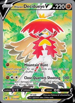 Hisuian Decidueye V 173/189 Ultra Rare – Astral Radiance Pokémon card